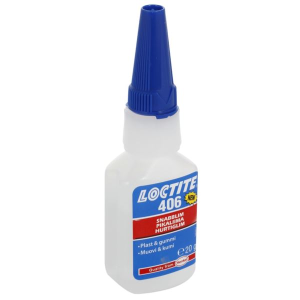 Loctite 406 Difficult to bond Plastics/Rubbers 50g