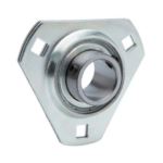 3 Bolt Triangle Pressed Steel RHP Flange Bearing Unit 25mm